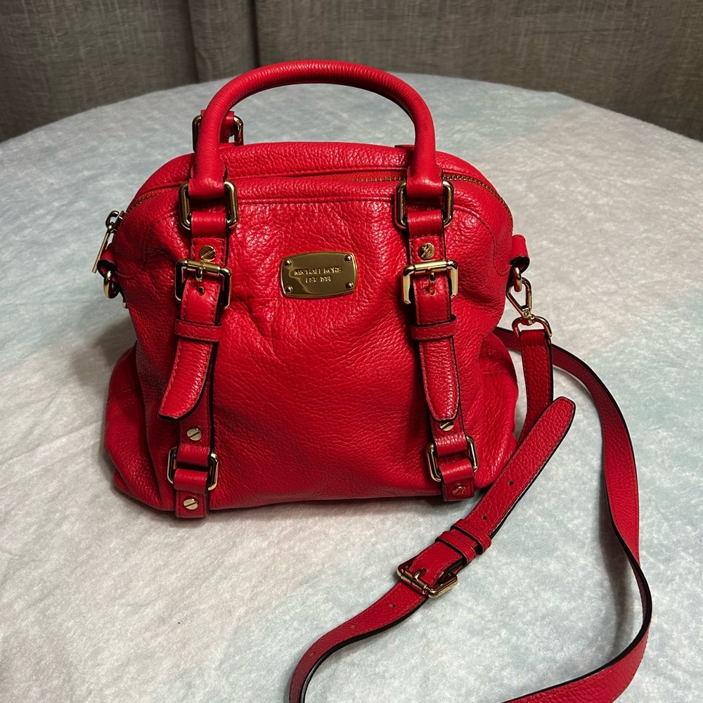 Michael Kors Coral Leather Satchel